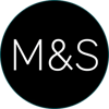 Marks and Spencer logo on black background