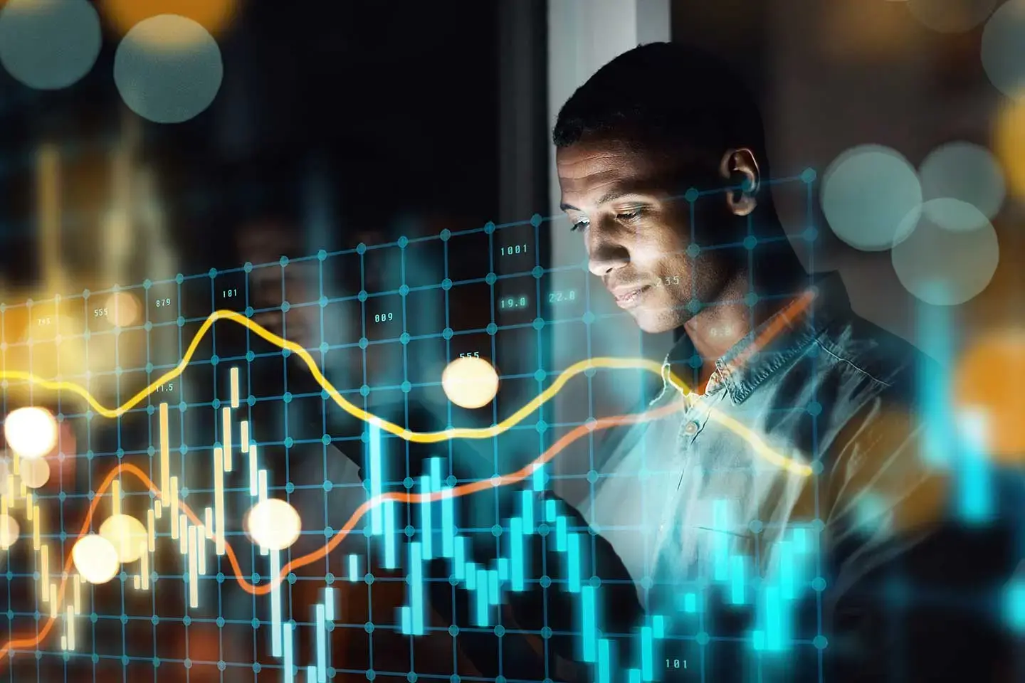 Data analyst analysing data