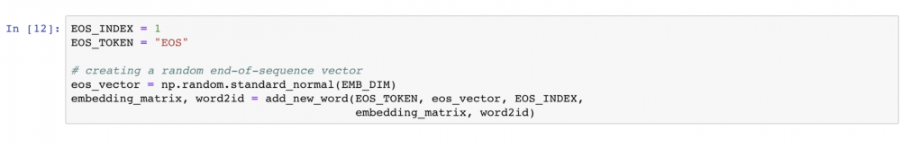 Adding EOS using the previously defined add_new_word function