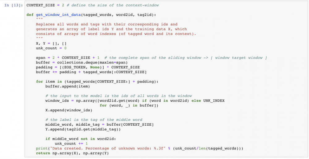 preparing the data for our context-dependent model