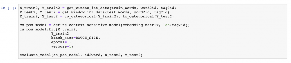 train and evaluate our new context-dependent model